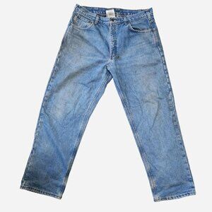 Carhartt plaid lined work blue jeans